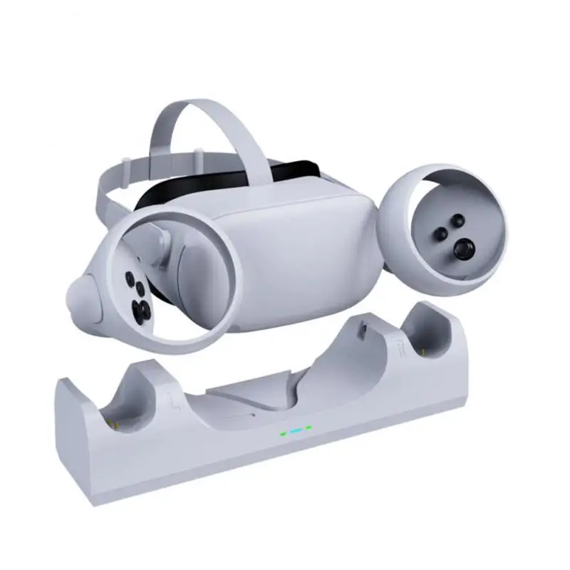 

Зарядное устройство для Oculus Quest 2 с очками виртуальной реальности и левой и правой ручкой со светодиодным дисплеем