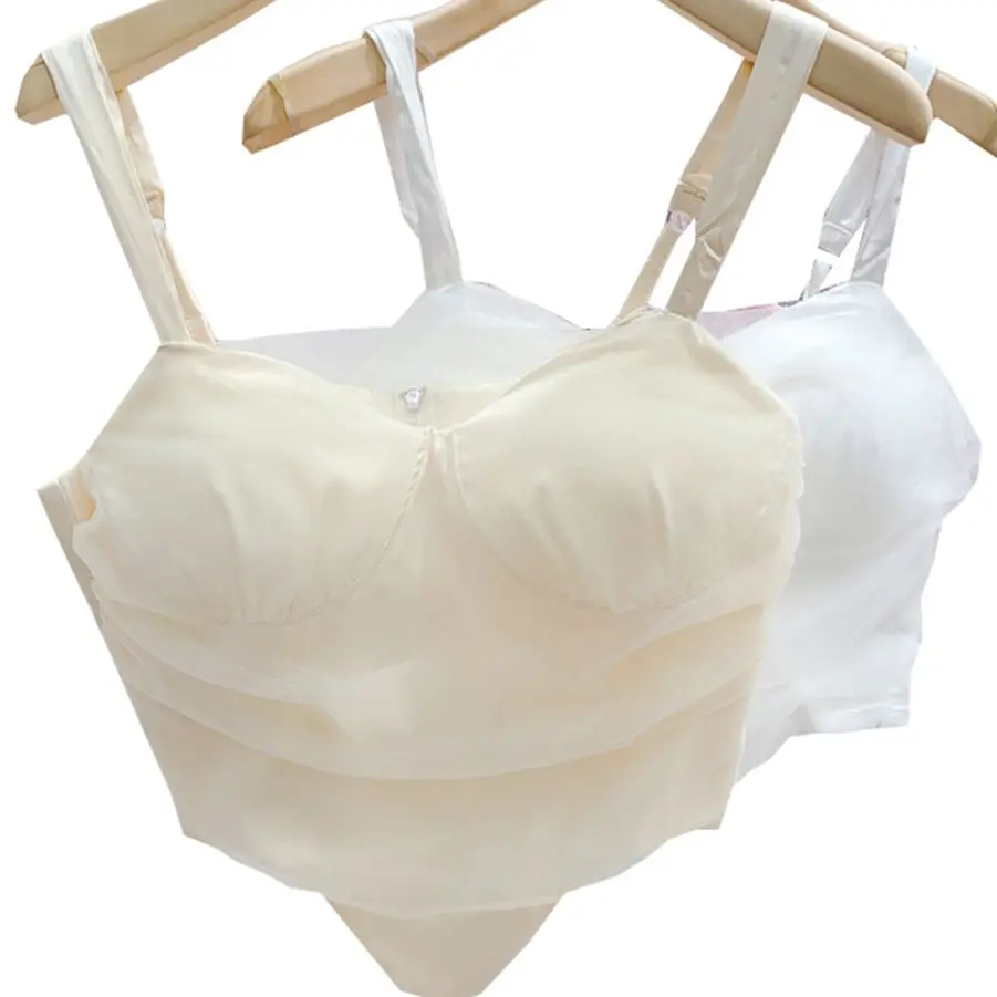 

2023 New fashion irregular mesh Camisole Women sweet Sexy Backless Cropped Top Female Tank Tops Y3728