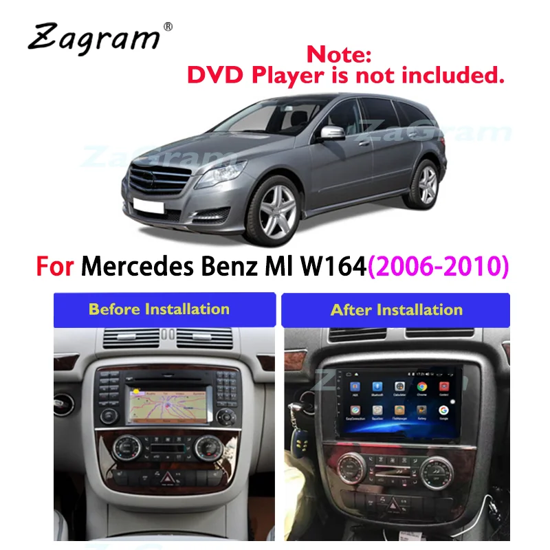 9-дюймовый 2 Din Автомобильный Кабель Fascia Для Mercedes Benz Ml W164 2006-2010 панель Cd Dvd плеер