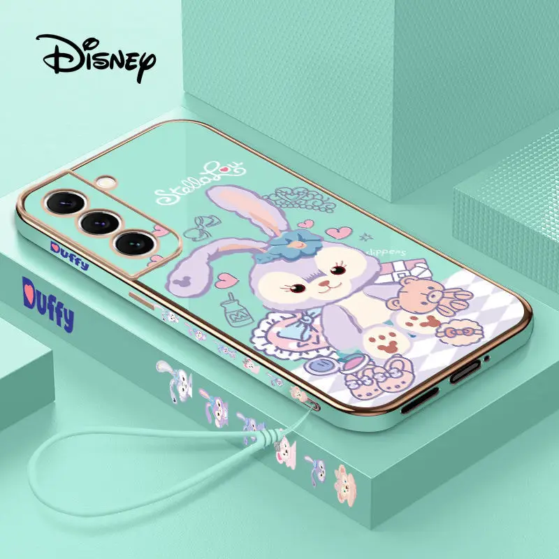 

Cartoon Disney StellaLou New Electroplating Original Phone Case for Samsung Galaxy S22 Plus Ultra Shockproof Silicone Soft Case