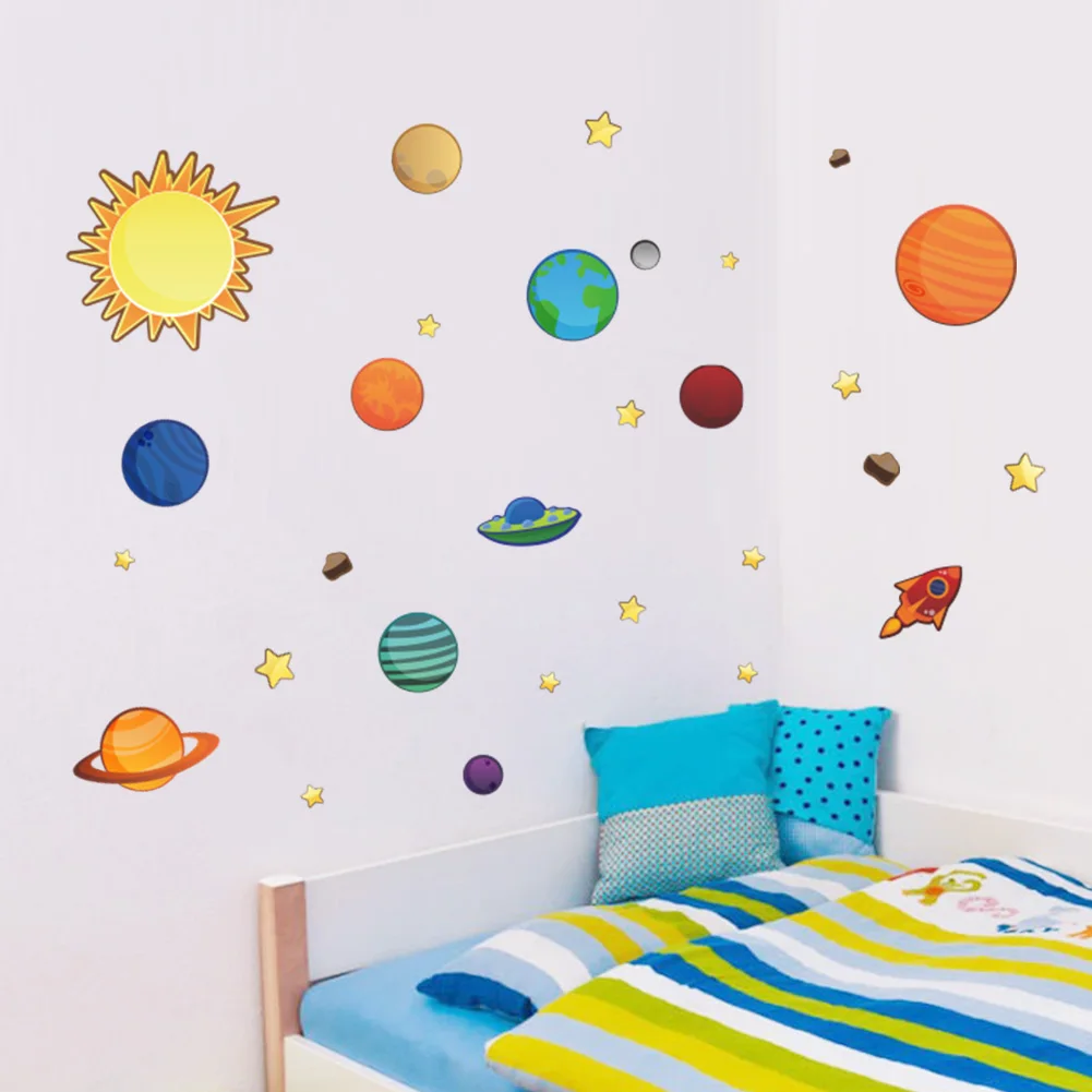 cartoon universe planet solar system planet stickers children