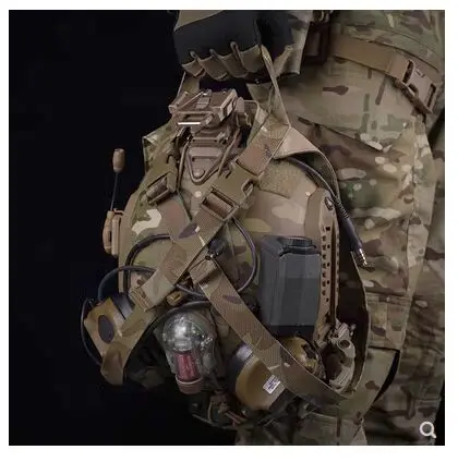 Tactical Outdoor CS Field Game Equipment Helmet Night Vision Bag Camo Helmet Quick Deployment Storage Bag Nylon Fabric