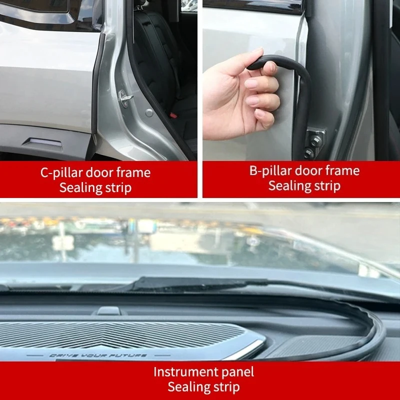 

Звукоизоляционная лента для двери автомобиля для Chery Jetour T2 Traveller, уплотнительная лента для B/C-стойки, уплотнитель двери без клея, защита от пыли