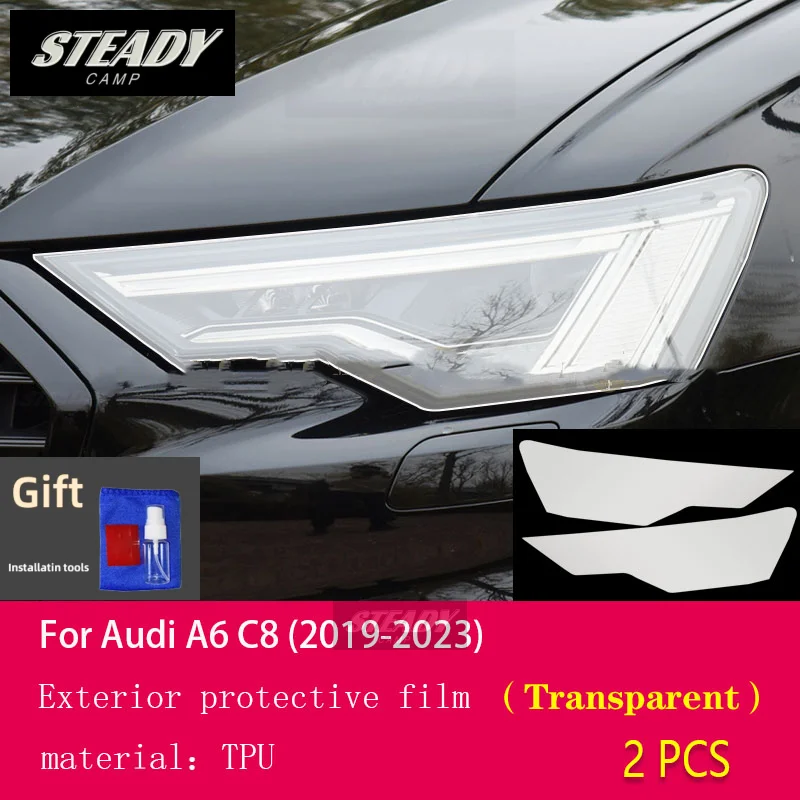 

Для Audi A6 C8 2019 2020 2021 2022 2023 Автомобильная внешняя фара с защитой от царапин ТПУ PPF защитная пленка ремонт аксессуары установка
