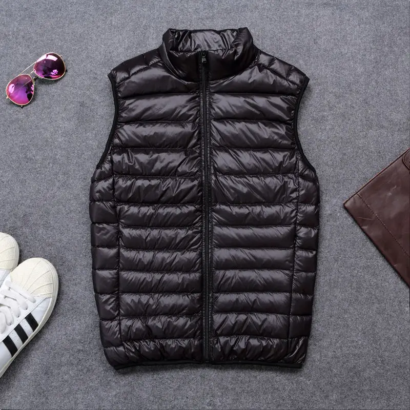 

Mens Vest Jacket Men New Autumn Warm Sleeveless Jackets Male Winter Casual Waistcoat Vest Glossy Veste Homme Brand Clothing E38