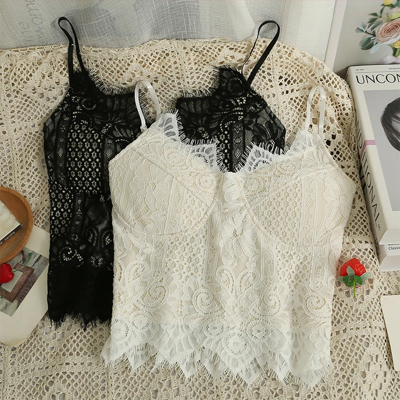 

Женский кружевной топ-труба со складками, майка, облегающий топ с открытой спиной и накладками на грудь, сексуальный корсет, Летний жилет, Женский бюстье, укороченный топ с V-образным вырезом