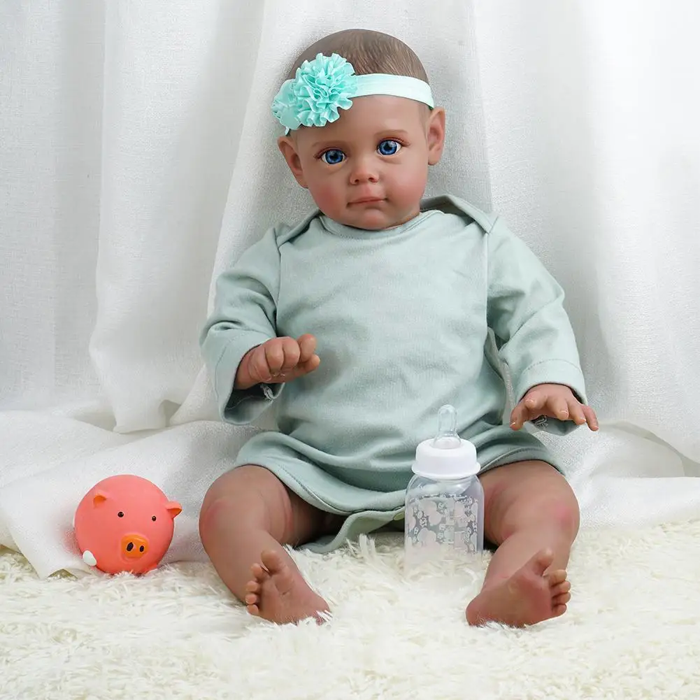 

60cm African American Indian Lifelike Toddler Toddler Dark Skin Baby Girl Cute Baby In L2r5