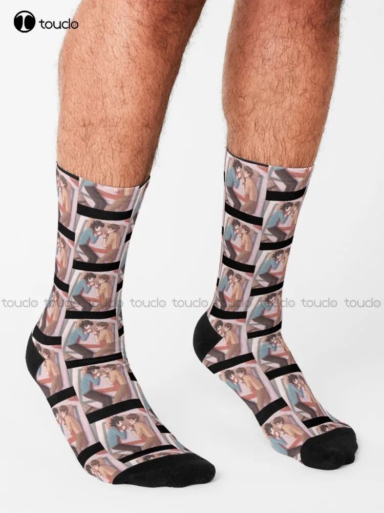 Byler Pining Classic Socks Funny Art Streetwear Colorful Cartoon 360° Digital Print Christmas New Year Gift Custom