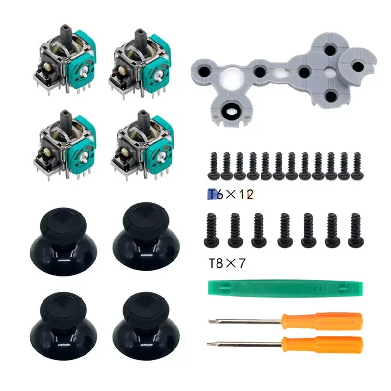 

3D Analog Joystick Sensor Module Cap Conductive Silicon Rubber Screws Tool For XBOX ONE Controller repair parts Game Accessories