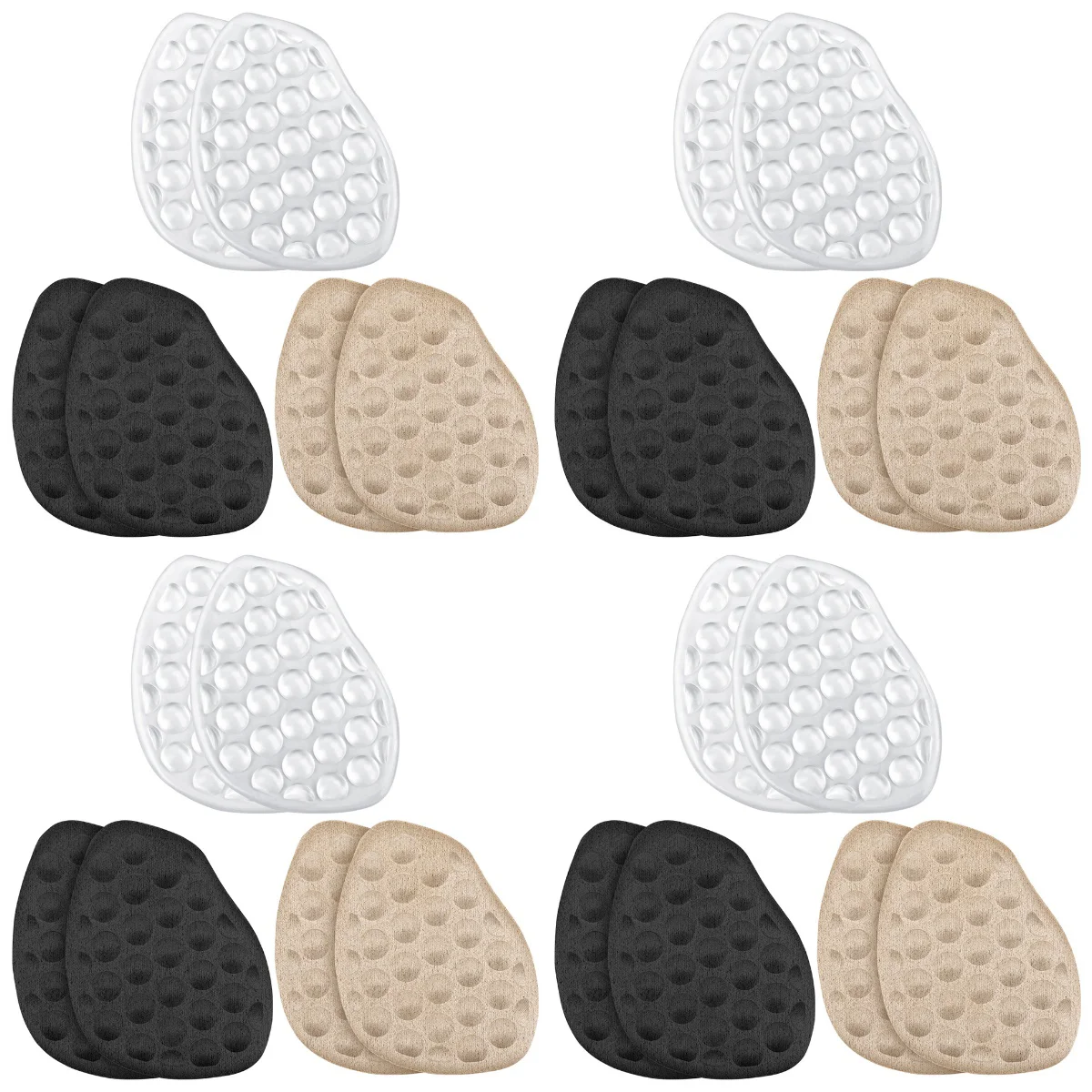 

12 Pairs Non- Forefoot Pads Women High Heels Non- Reusable Soft Anti- Insole Padss Anti- Insole Pad Girl Particles Metatarsal