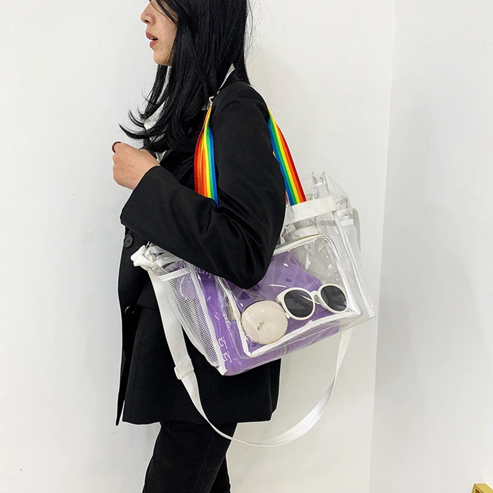 Летняя прозрачная сумка из ПВХ для йоги тренажерного зала Женская