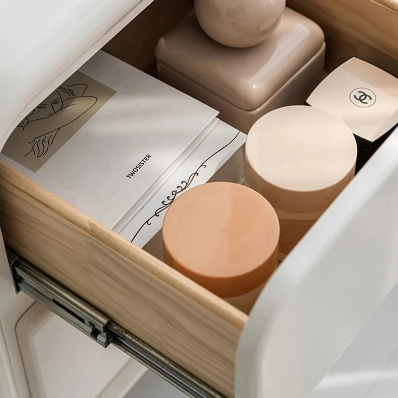 Белая ночная тумбочка в скандинавском стиле современный угловой прикроватный