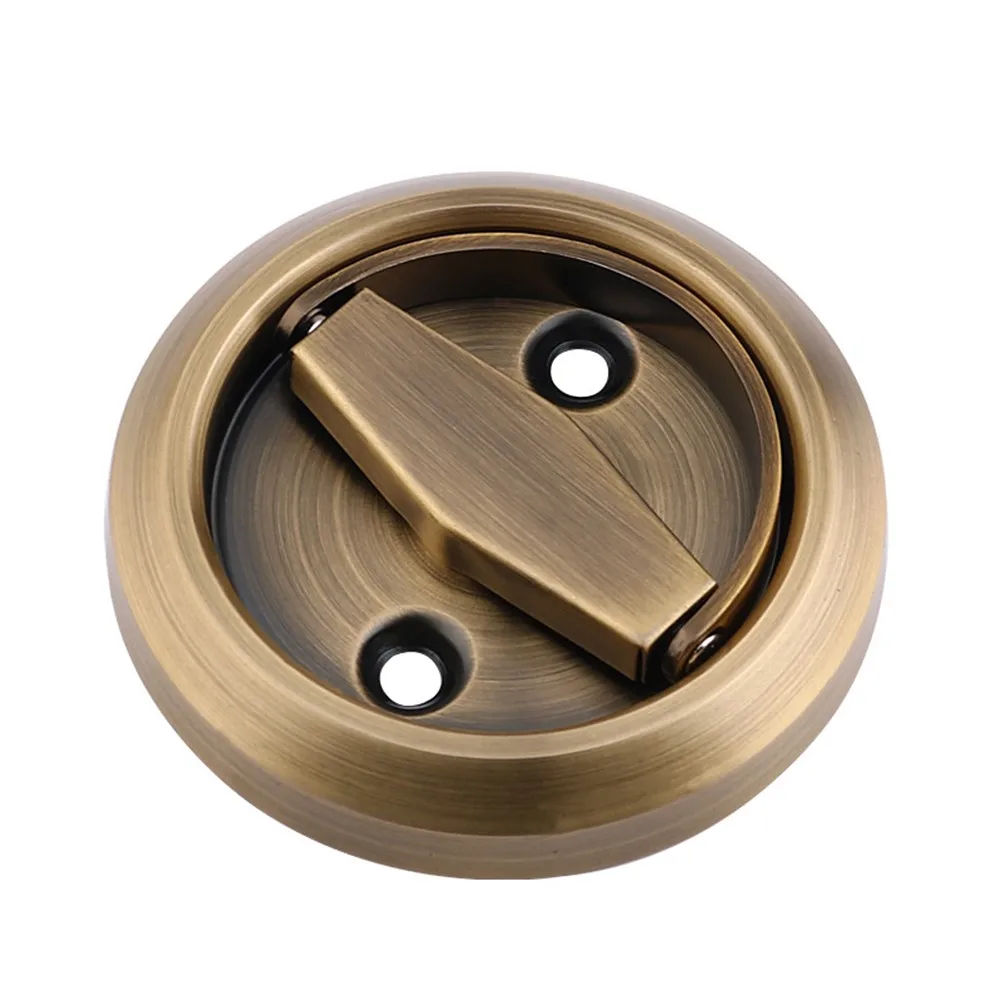 

1 Piece Stainless Steel Copper Recessed Invisible Door Handle Locks Cabinet Pulls Drawer Handle Invisible Furniture Hardware