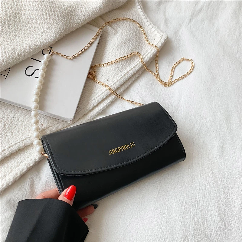 

New Female Bags Fashion Crossbody Bag Pu Leather Personality Wings Decorated Chain Shoulder Bags Women Messenger Bag Handbags