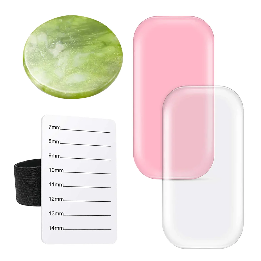 

Eyelash Holder Extension Lash Tray Pallet Grafting Glue Pad Jade Eyelashes Kit Gasket Extensions Supplies Siliconetrays Acrylic