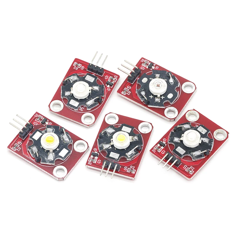 3W Мощный светодиодный модуль Синий/Зеленый/Фиолетовый/Красный/Белый/Желтый с печатной платой для Arduino STM32 AVR on.