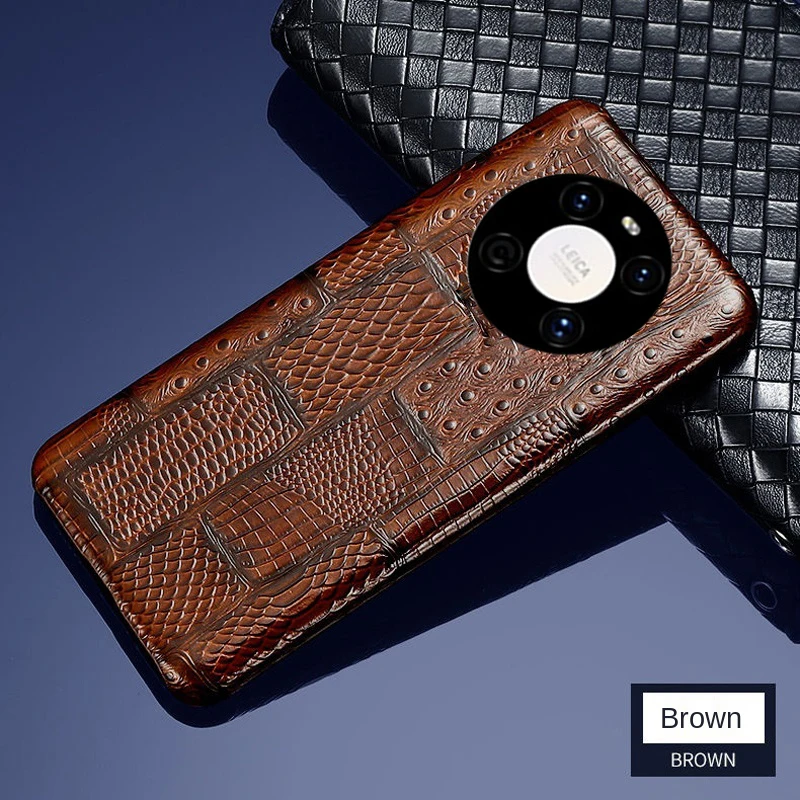 

For Huawei Mate10 20 30 40 RS half-pack Mate10Lite mobile phone shell Mate 20X Mate30 RS Pro lite Genuine Leather Back cover