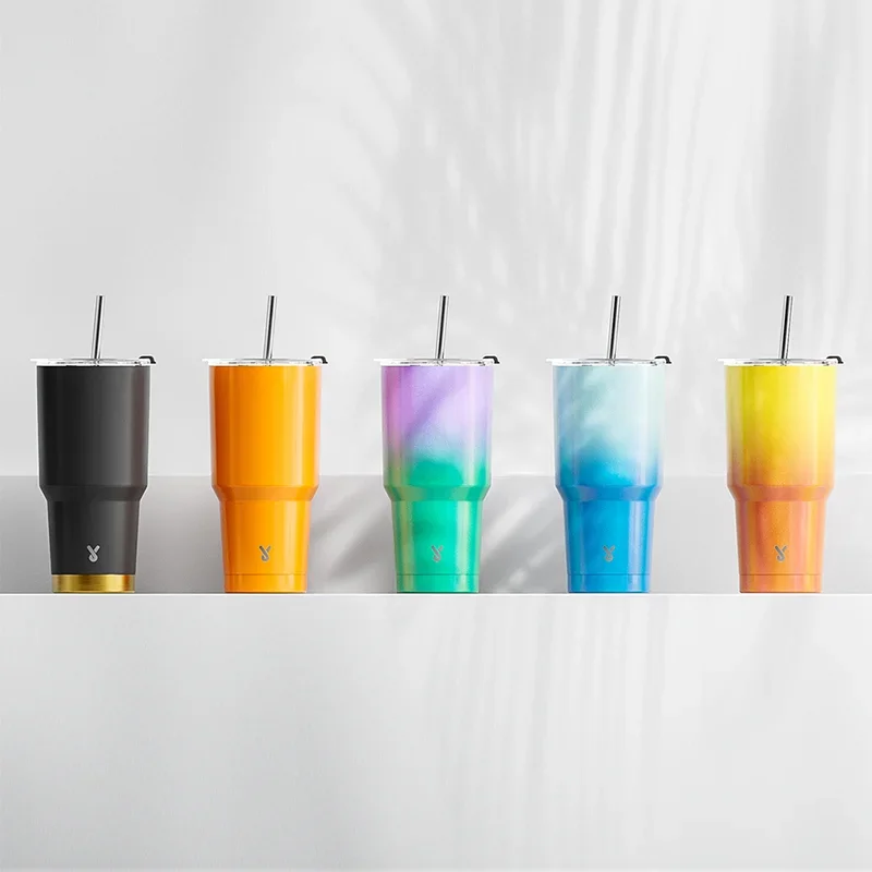 Meoky 30 унций изолированный стакан с крышкой из нержавеющей стали для кофе