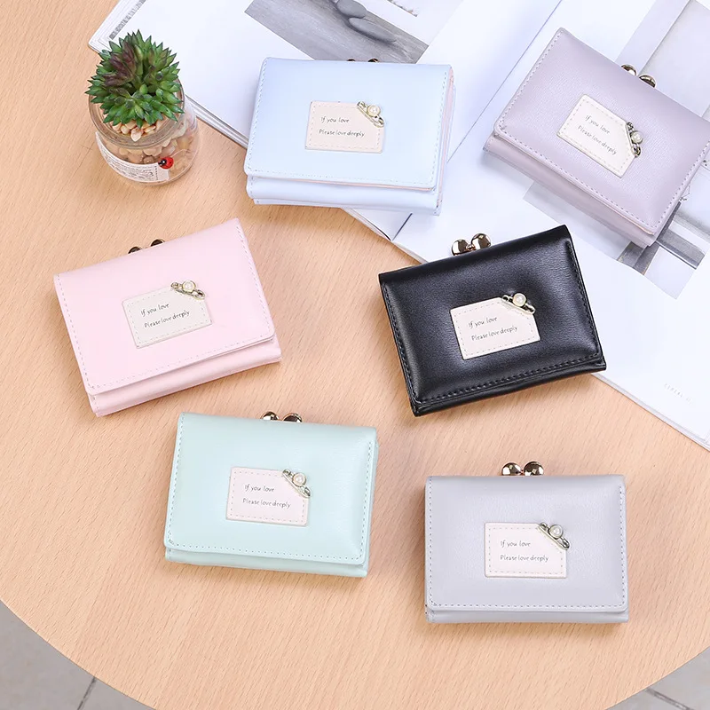 

2023 New Women's Wallet Minimalist Fashion Student Short Wallet Trifold Niche Design Wallet Card Mini Fashion Pocket Wallet