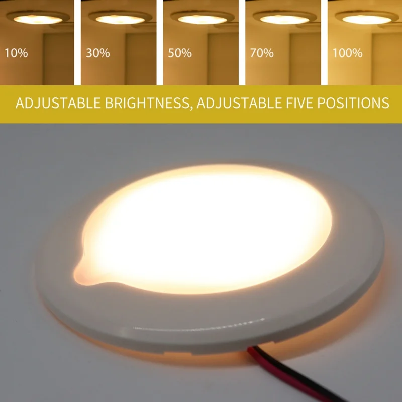 

Круглая тонкая яхта RV Light9-30VElectrodeless затемнение TouchIP67ProtectionLEDLight Регулируемая яркость