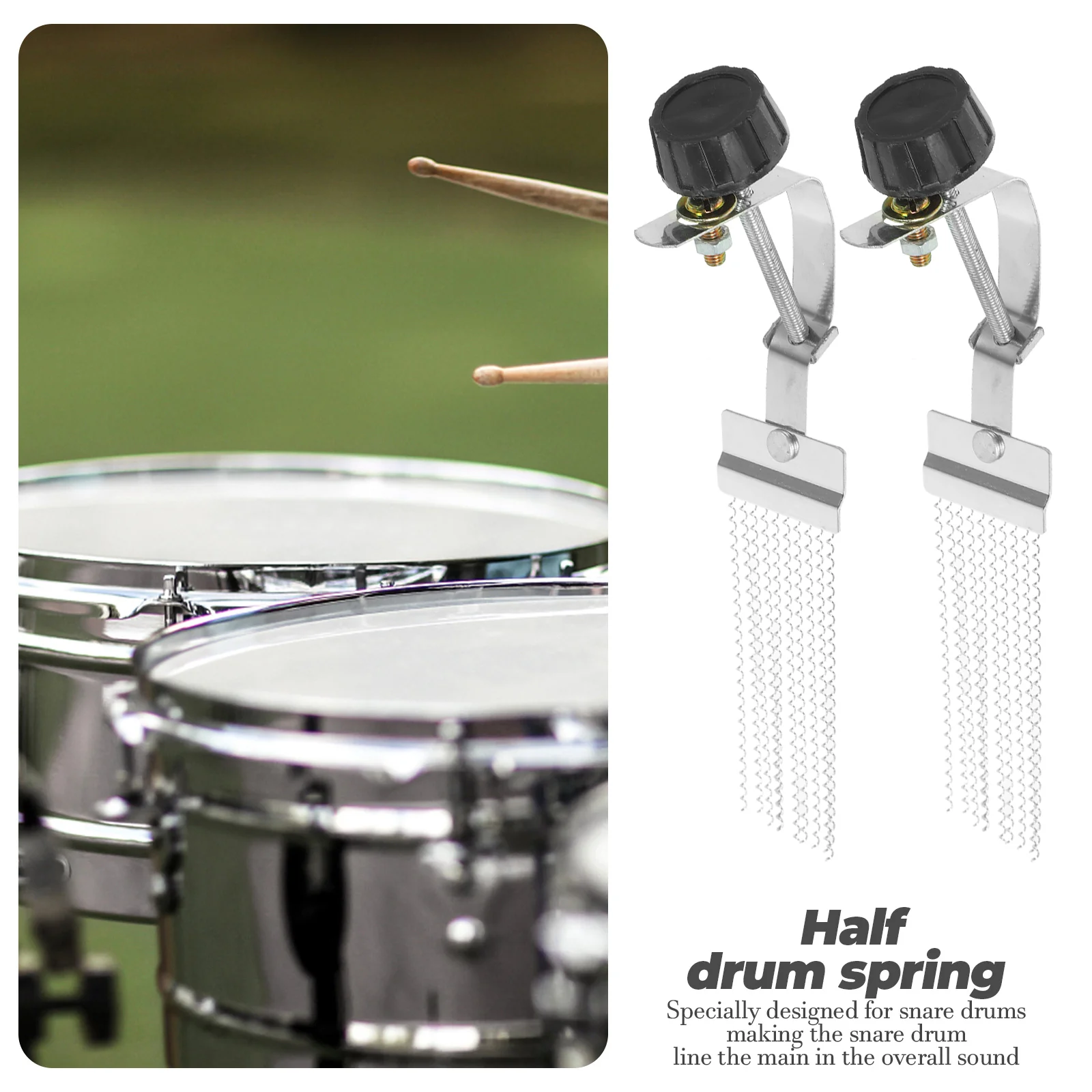 2 Pcs Snare Drum Wire Replacement Belt For Box Percussion Spring Plastic Belts Iron