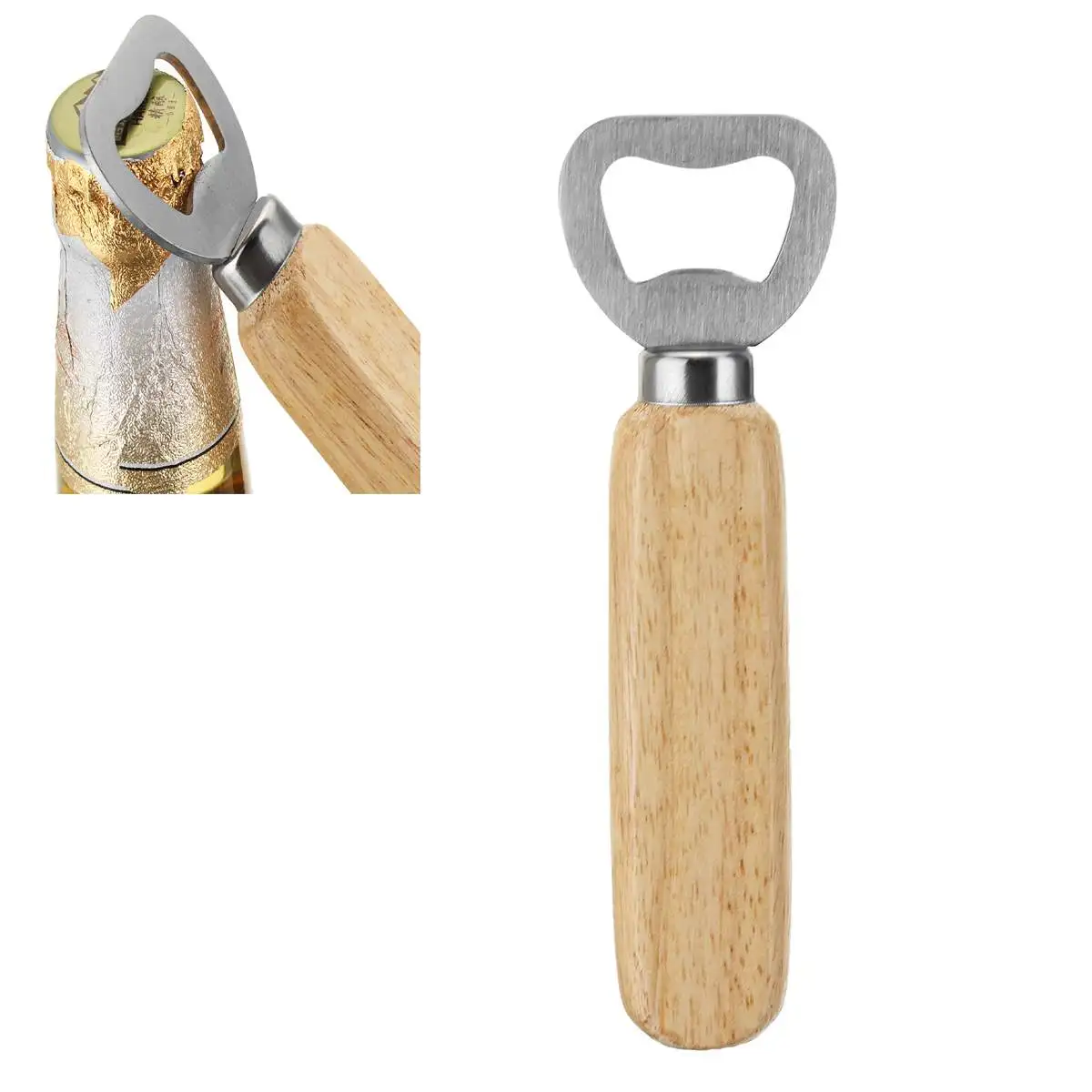 

Wooden Handle Handheld Bottle Opener for Bartender,Wine Beer and Soda,Glass Cap Opener,Kitchen Bar Tools,Creative,10 PCs,20PCs