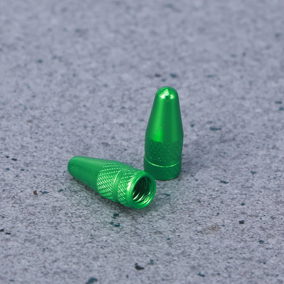 6 Pcs Aluminum Alloy French Caps for MTB Road Bike Mountain Bike Tyre Air Caps Dust Covers (Green)