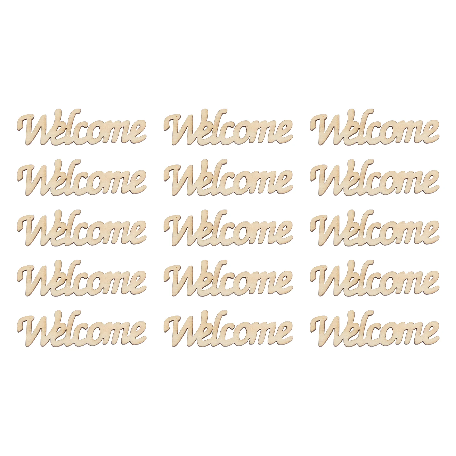 

15pcs Welcome Wood Piece Decor Prop Wood Piece for Wedding Party Home Gathering