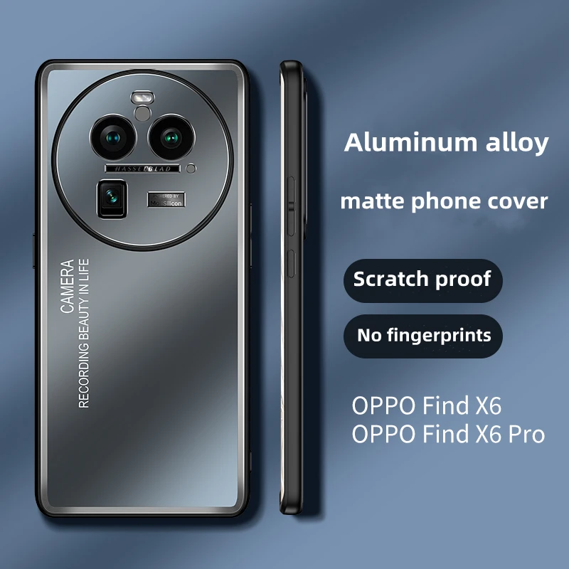 

For OPPO Find X6 Pro Case Luxury Metal Matte Shockproof Back Cover For OPPO X6 Find X 6 Anti-Scratch Phone Bumper OPPOX6 Coque