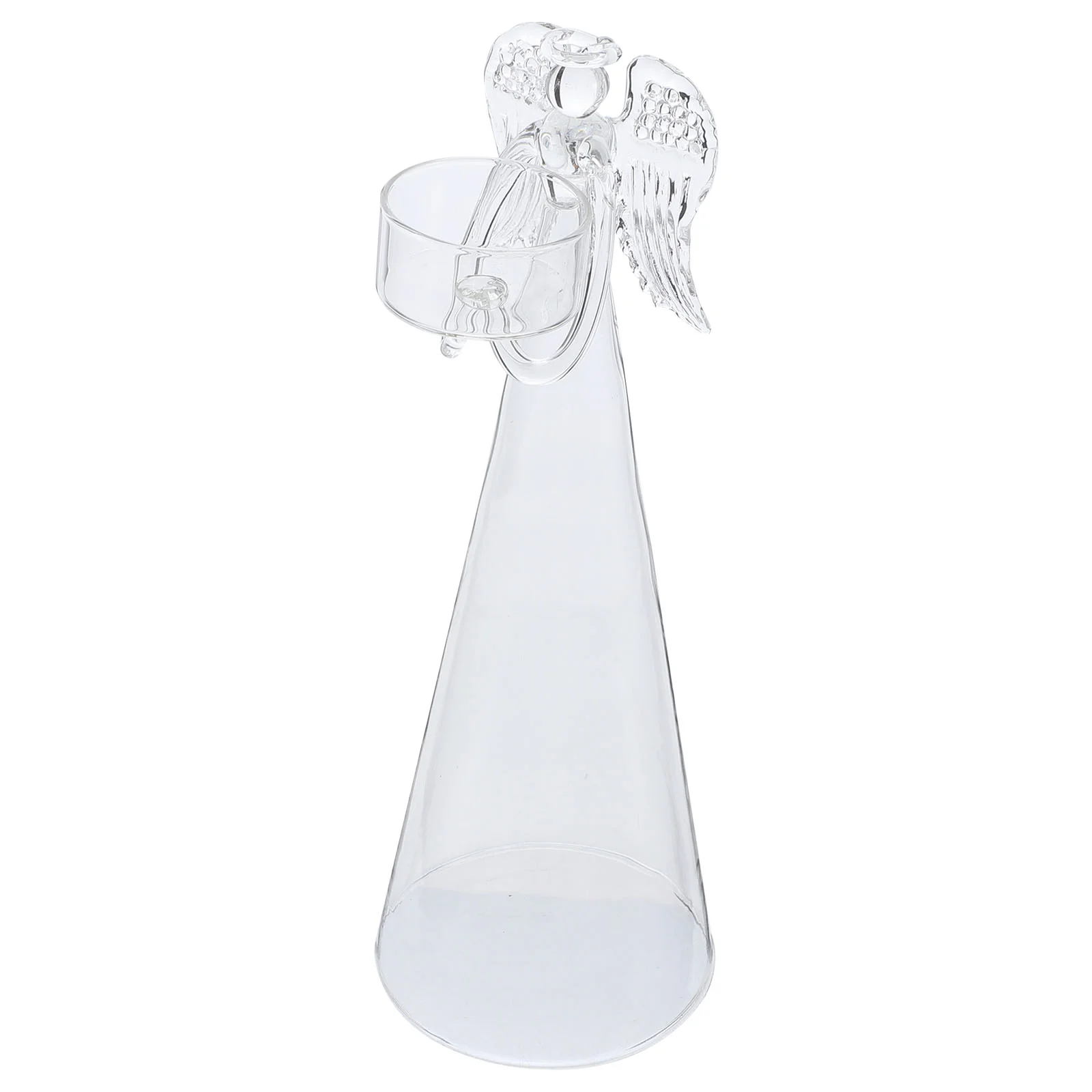 

European Style Angel Glass Candlestick Creative Wedding Candleholder Home Stand