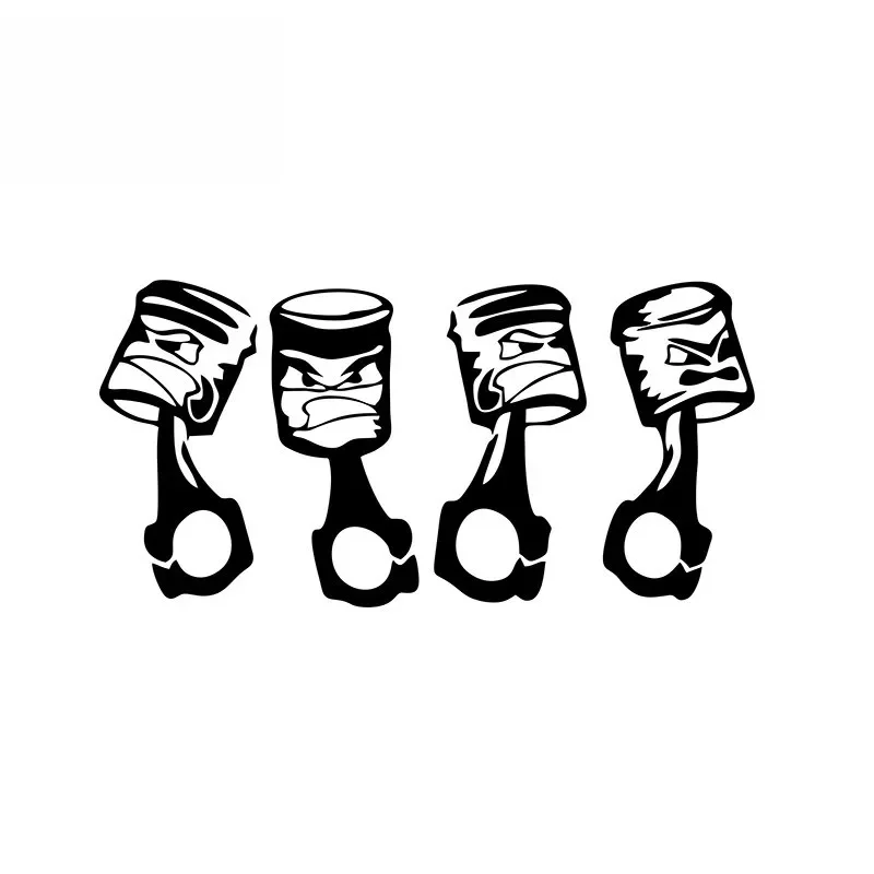 

Автомобильная наклейка, индивидуальная маленькая наклейка Angry Pistons, виниловые водонепроницаемые светоотражающие наклейки для стайлинга автомобилей, 20 см * 10 см