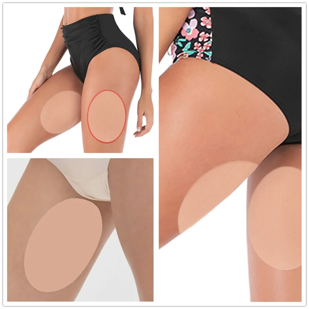 

2Pcs Disposable Spandex Thigh Tapes Unisex Invisible Body Pads Outdoor Anti-friction Thigh Patches From Rubbing Stickers