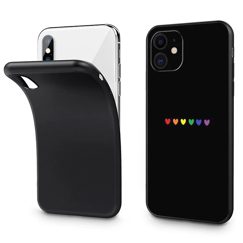 Мягкий разноцветный Радужный чехол для Apple iphone 14 Plus XS 13 Pro Max 12 Mini 11 SE XR X 7 8 6 6S 14Pro