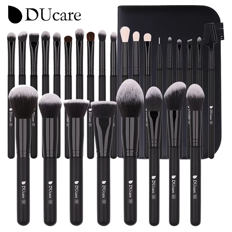 

NEW2023 Black makeup brush Professional Makeup Eyeshadow Foundation Powder Soft Synthetic Hair Makeup Brushes brochas maquillaje