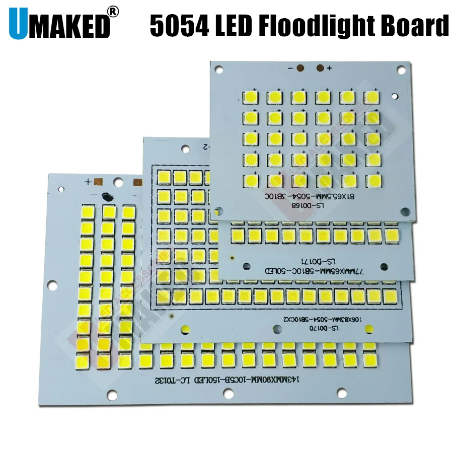 

10PCS 100% Full Power LED Floodlight PCB 30W 50W 100W 150W 200W SMD5054 led board,Aluminum plate for led floodlight