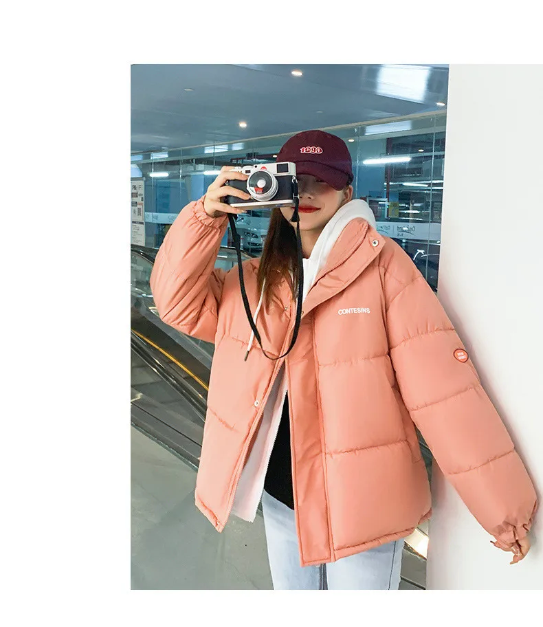 

Fake Two Piece Down Jackets Women Winter Jacket Outdoor Hooded Thicken Female Coats Windbreaker Autumn Casual Overcoat