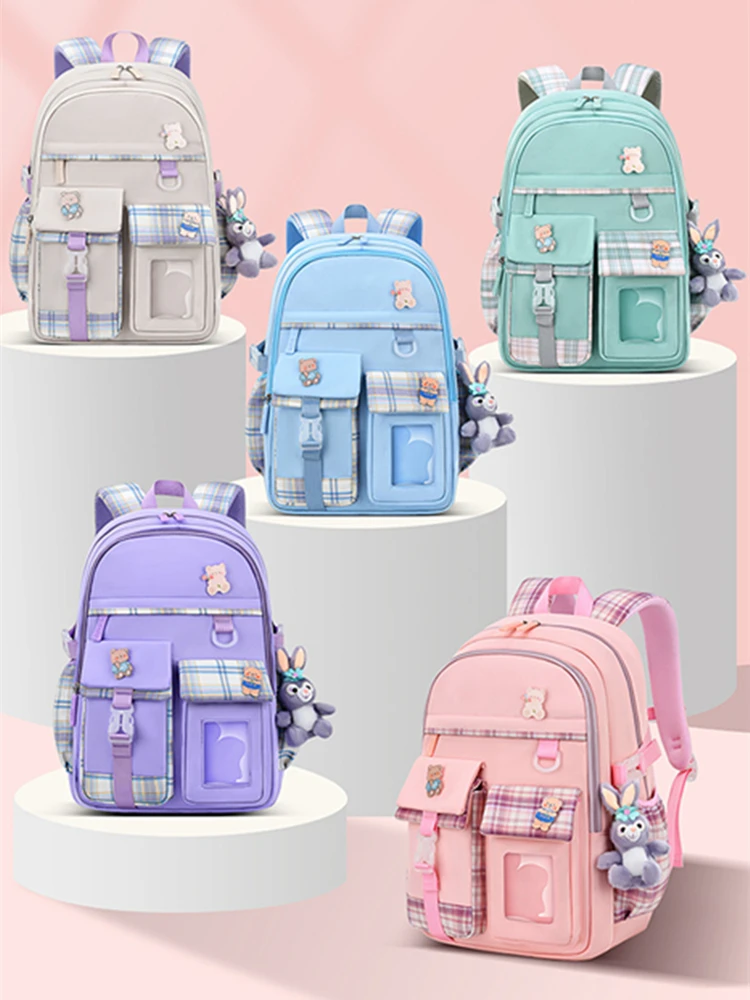 Cartoon Cute Backpack for Kids 1-3-6 Primary School Mochilas Class Bags Girls High School Students Backpacks Kawaii New