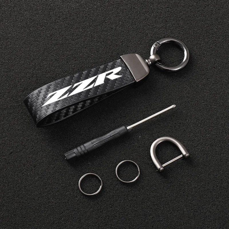 

High-Grade Leather Motorcycle keychain Horseshoe Buckle Jewelry for KAWASAKI ZZR600 ZZR400 ZZR1100 ZZR 400 600 1100