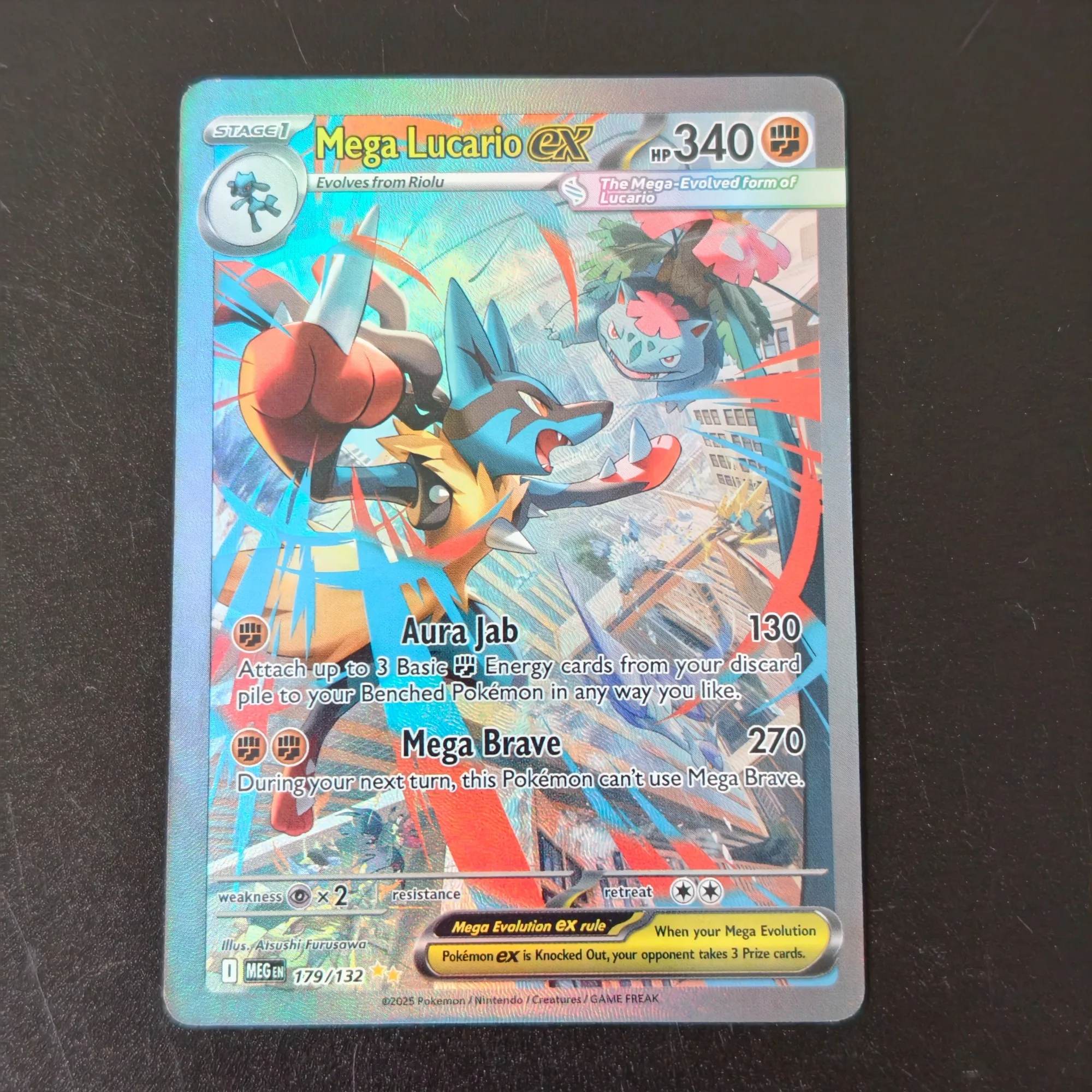 Фото Коллекционные карты Proxy TCG Pokemon Mega Evolution ex SAR Full Art Holo: Мега Венузавр, Гардевуар, Лукарио, Кангаскан (Аниме-коллекция) №3