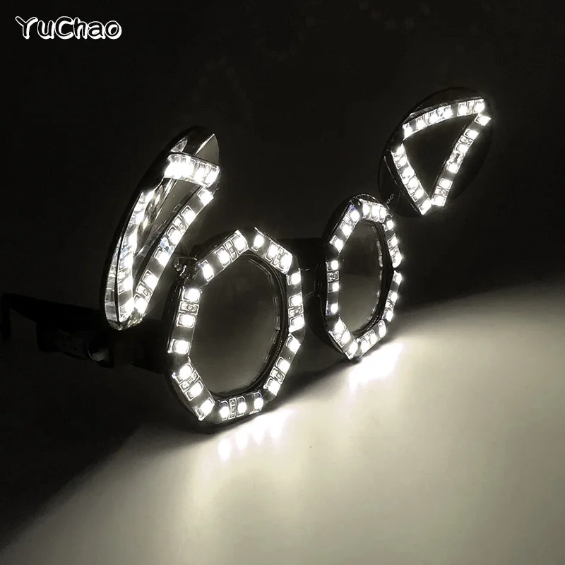 LED Cat очки с ушками для мальчишника дня рождения Хэллоуина Рождества ночного