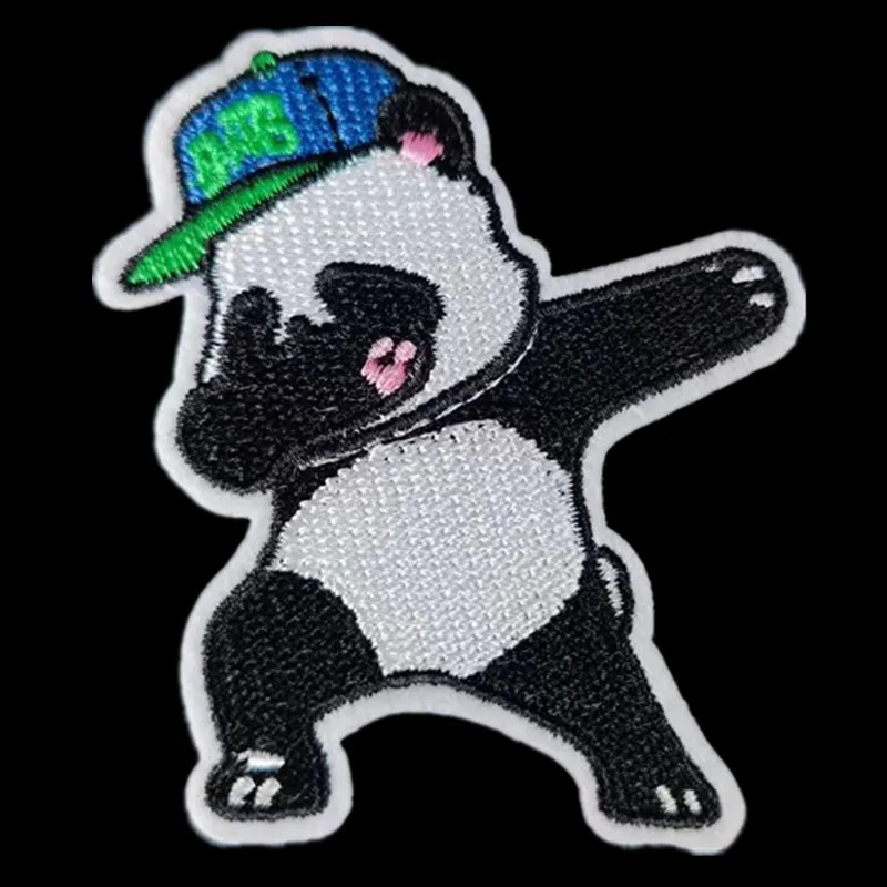 

Embroidery Animal Patch Fashion Panda Logo Iron on Patches for Clothing Accessories Diy 3D Stickers Strange things Gifts