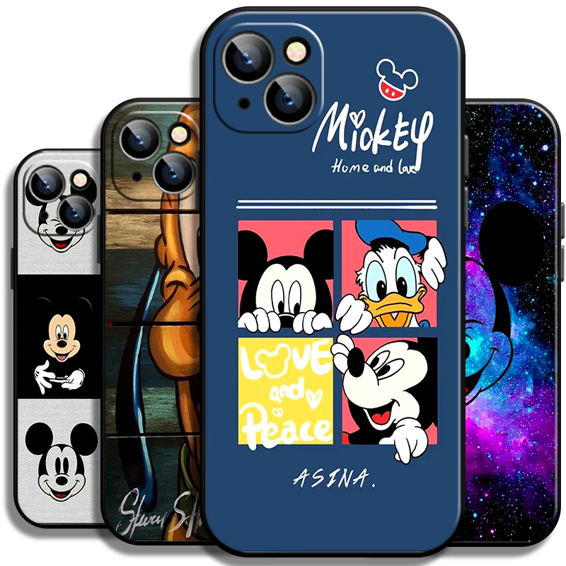

Mickey Minnie Mouse Piuto For Apple iPhone 13 12 11 Pro Mini X XR XS Max SE 5 6 6S 7 8 Plus Phone Case Soft Liquid Silicon