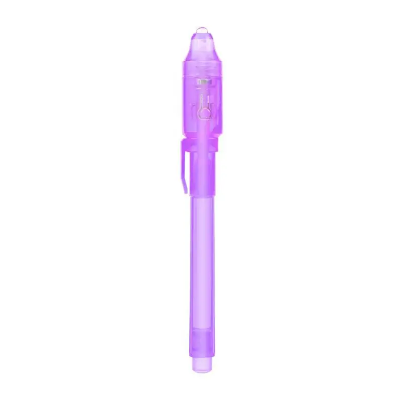 

1 Piece Random Color Pens Secret Pen Secret Learning Tool Check Money Pens 2 In 1 Invisible UV Light Multi Function Pen For Kid