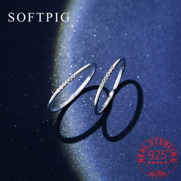 Женское кольцо из серебра 925 пробы, с фианитом