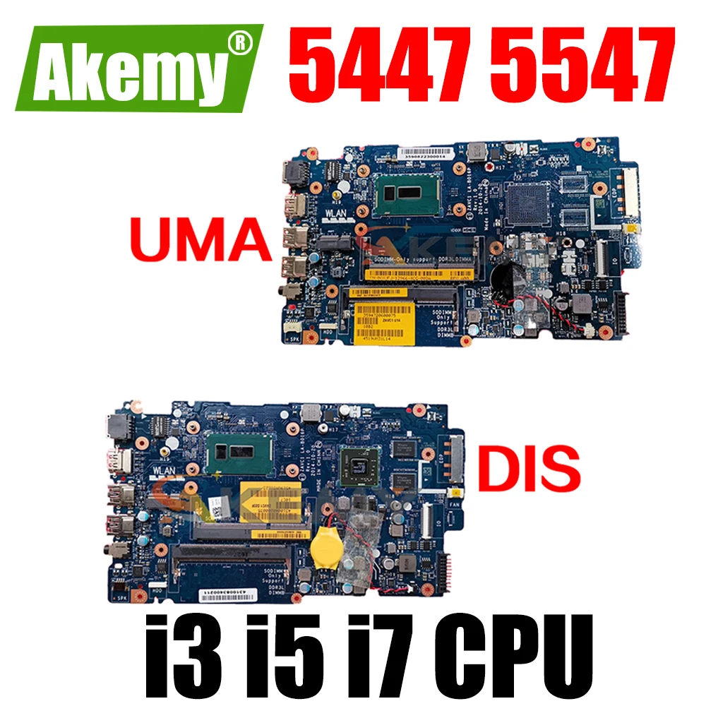 Семейная материнская плата для ноутбука Dell Inspiron 5447 5547 5548 5442 5543 5542 с процессором i3