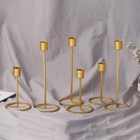 wedding decoration nordic style single head iron candlestick metal candle holder home party decor