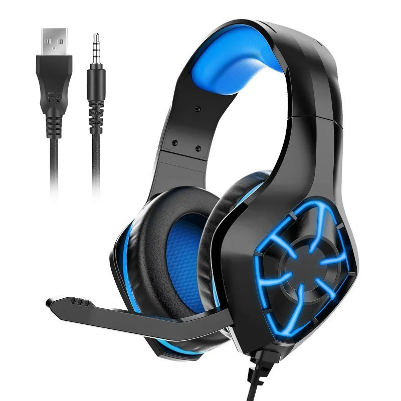 

GS 1000 Gaming Headset 3.5mm USB Interface Stereo Wired RGB Light With Microphone Gamer Headphone For PC Computer Laptop Tablet