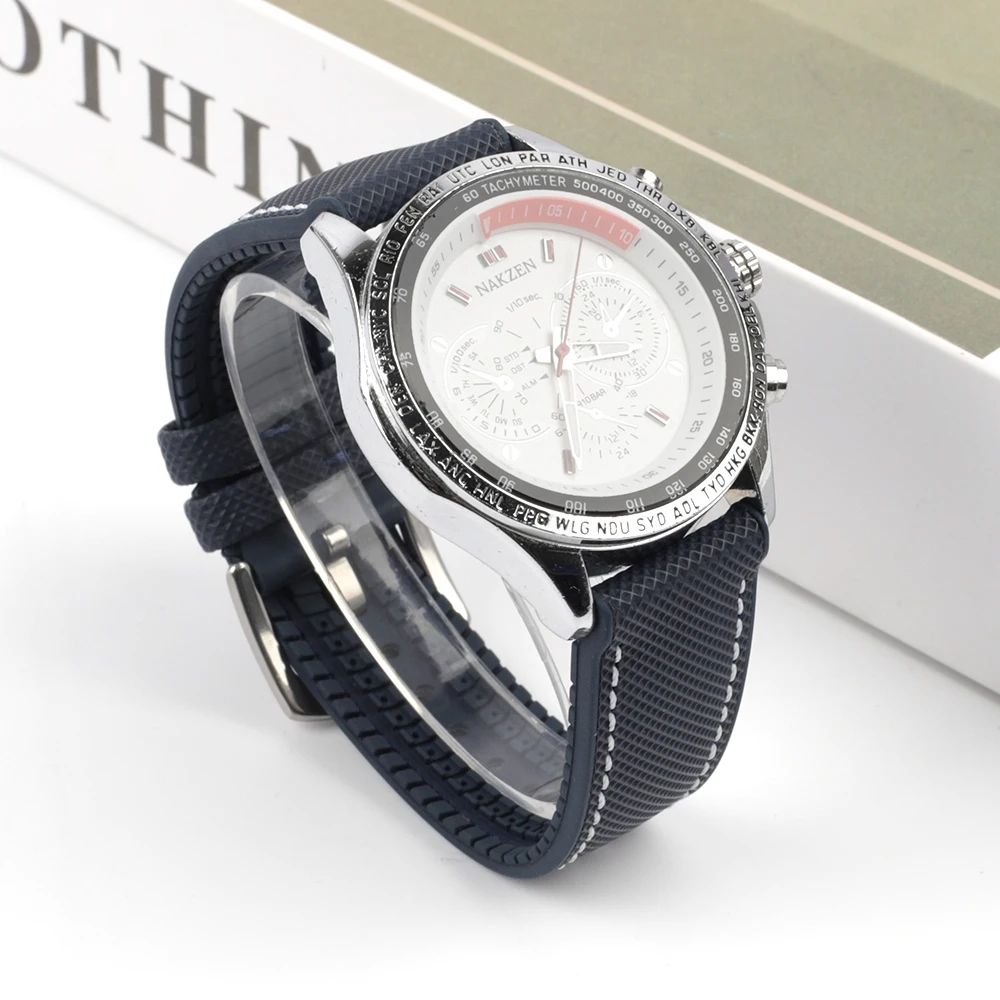 Silicone Rubber+Oxford Fabric Watch Strap 20mm 22mm Waterproof Breathable Watchbands for Men Women Watches Accessories