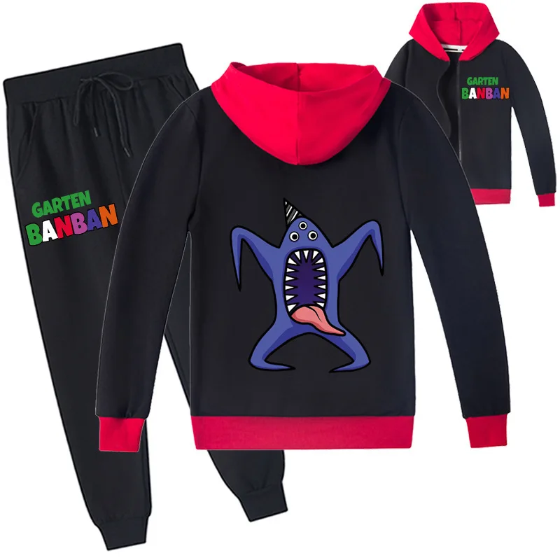

Garten of Banban 2023 Children's Fashion Garten of Banban Zipper Shirt Jacket + Trousers Two-piece Trendy Set