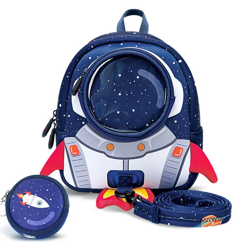 

3D Rockets Anti-lost School Bags For Girls Cartoon high-grade Toy Boys Backpack Kindergarten Bags Children's Gifts For Age 1-6